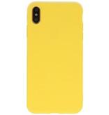 Custodia in TPU a colori premium per iPhone Xs Max giallo