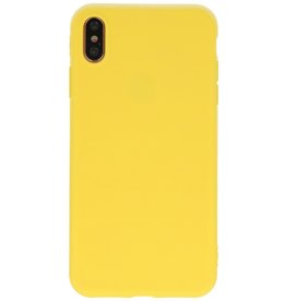 Premium Color TPU Hoesje voor iPhone Xs Max Geel