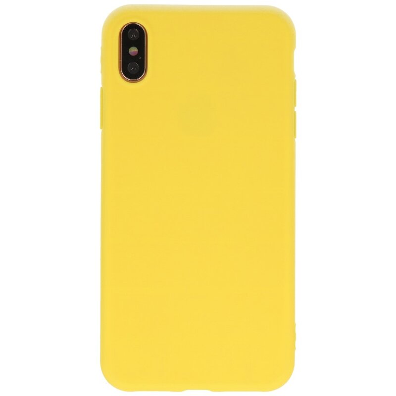 Custodia in TPU a colori premium per iPhone Xs Max giallo