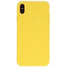 Carcasa Premium de TPU en color para iPhone Xs Max Amarillo