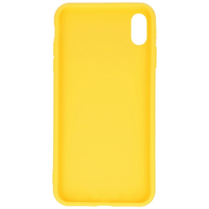 Custodia in TPU a colori premium per iPhone Xs Max giallo