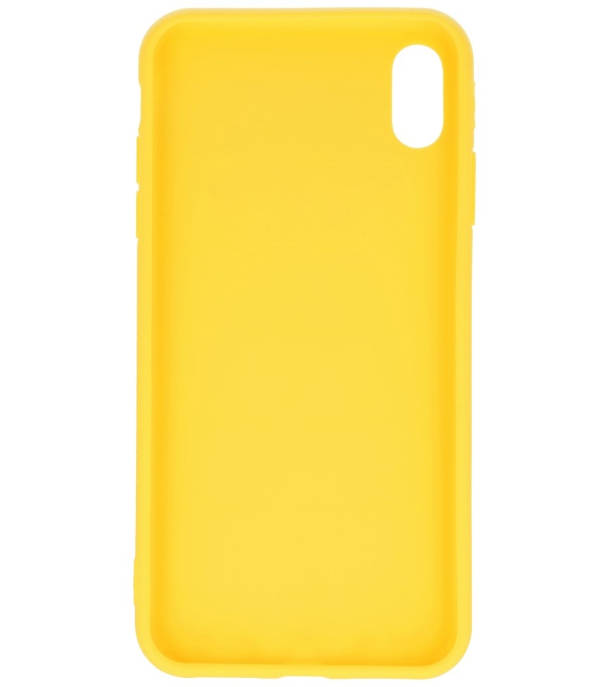 Carcasa Premium de TPU en color para iPhone Xs Max Amarillo