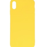 Premium farve TPU taske til iPhone Xs Max Yellow