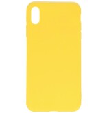 Custodia in TPU a colori premium per iPhone Xs Max giallo
