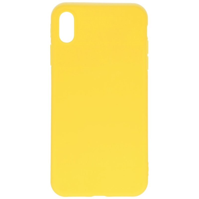 Custodia in TPU a colori premium per iPhone Xs Max giallo