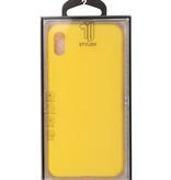 Custodia in TPU a colori premium per iPhone Xs Max giallo