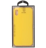 Custodia in TPU a colori premium per iPhone Xs Max giallo