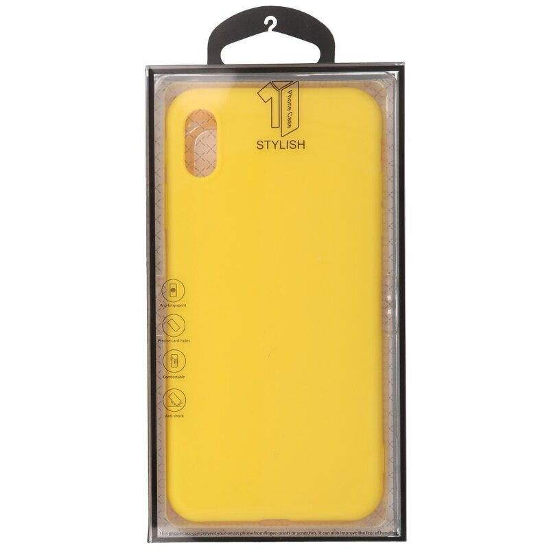 Custodia in TPU a colori premium per iPhone Xs Max giallo