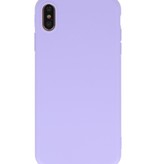 Premium Color TPU Hoesje voor iPhone Xs Max Paars