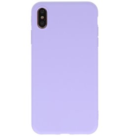 Premium Color TPU Hoesje voor iPhone Xs Max Paars