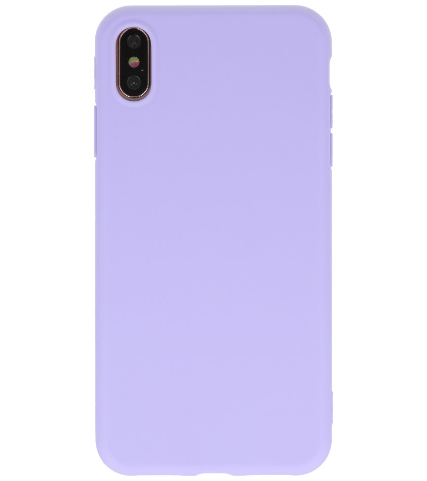 Funda de TPU de color premium para iPhone Xs Max Purple