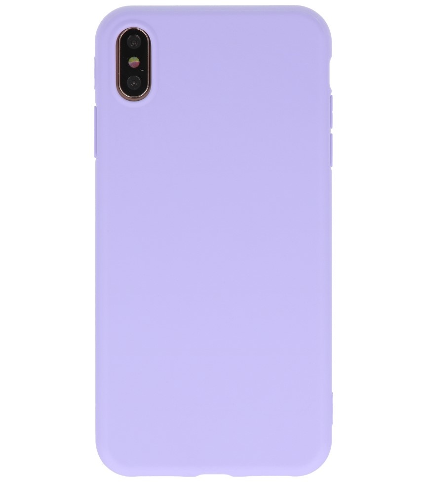 Premium Color TPU Case for iPhone Xs Max Purple