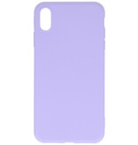 Premium Color TPU Hoesje voor iPhone Xs Max Paars