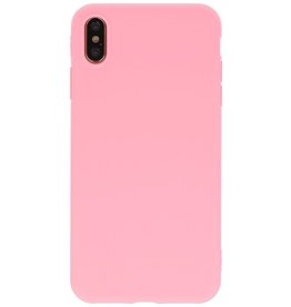 Premium Color TPU Hoesje voor iPhone Xs Max Roze