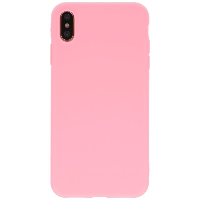 Premium Color TPU Case for iPhone Xs Max Pink