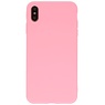 Premium farve TPU taske til iPhone Xs Max Pink