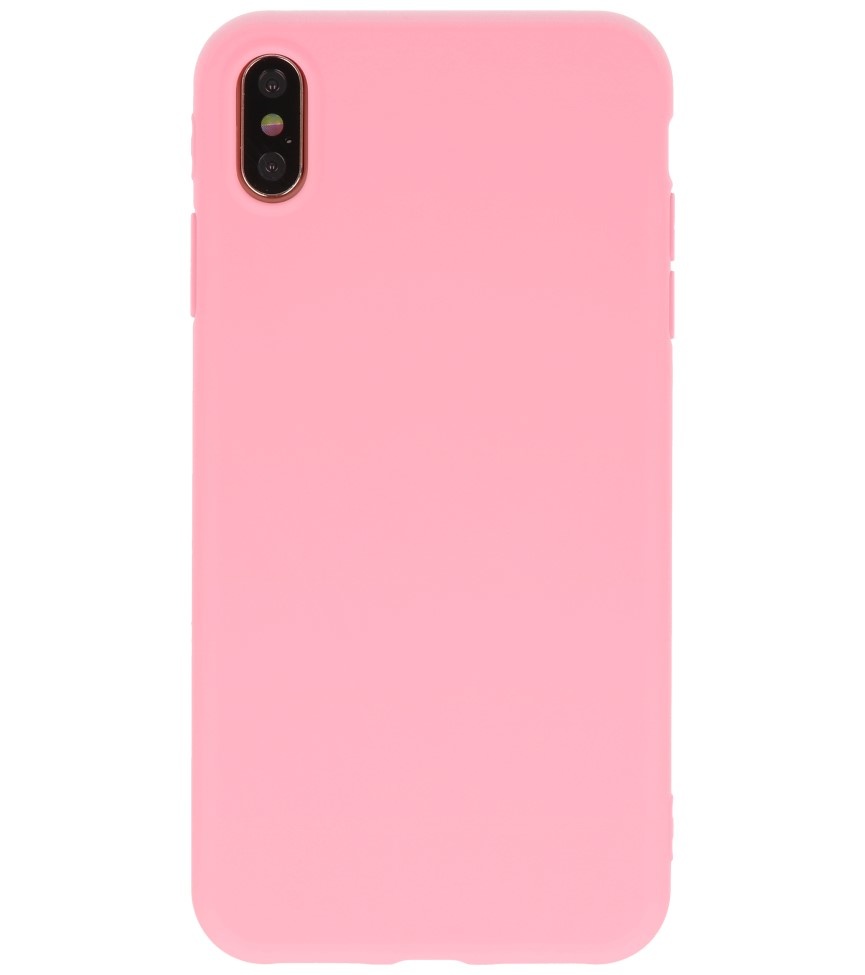 Coque TPU couleur Premium pour iPhone Xs Max Rose