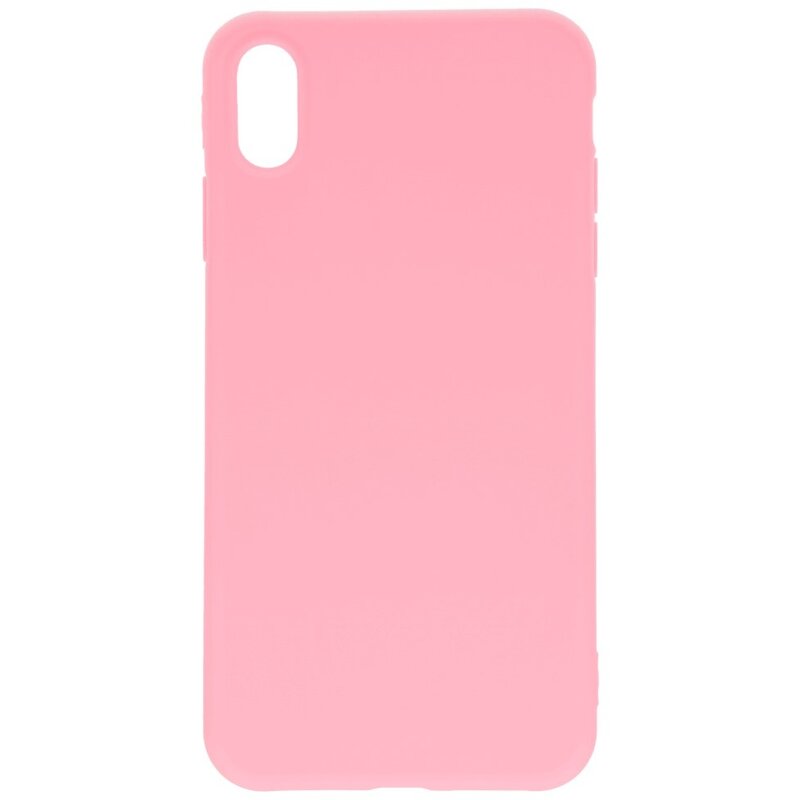 Premium Color TPU Hoesje voor iPhone Xs Max Roze