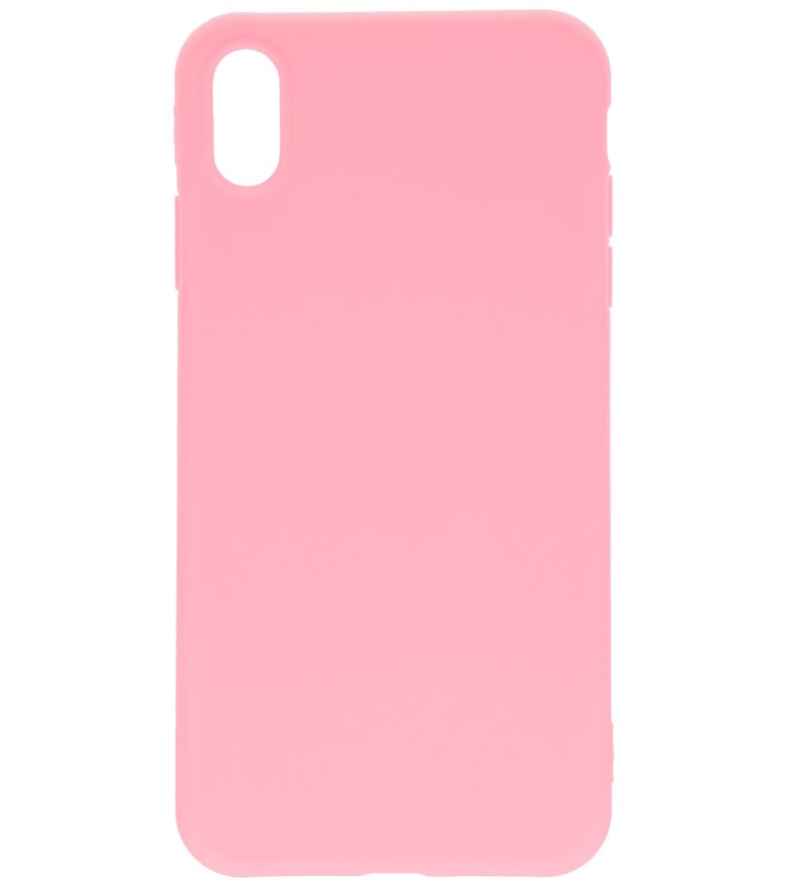 Premium Color TPU Hoesje voor iPhone Xs Max Roze