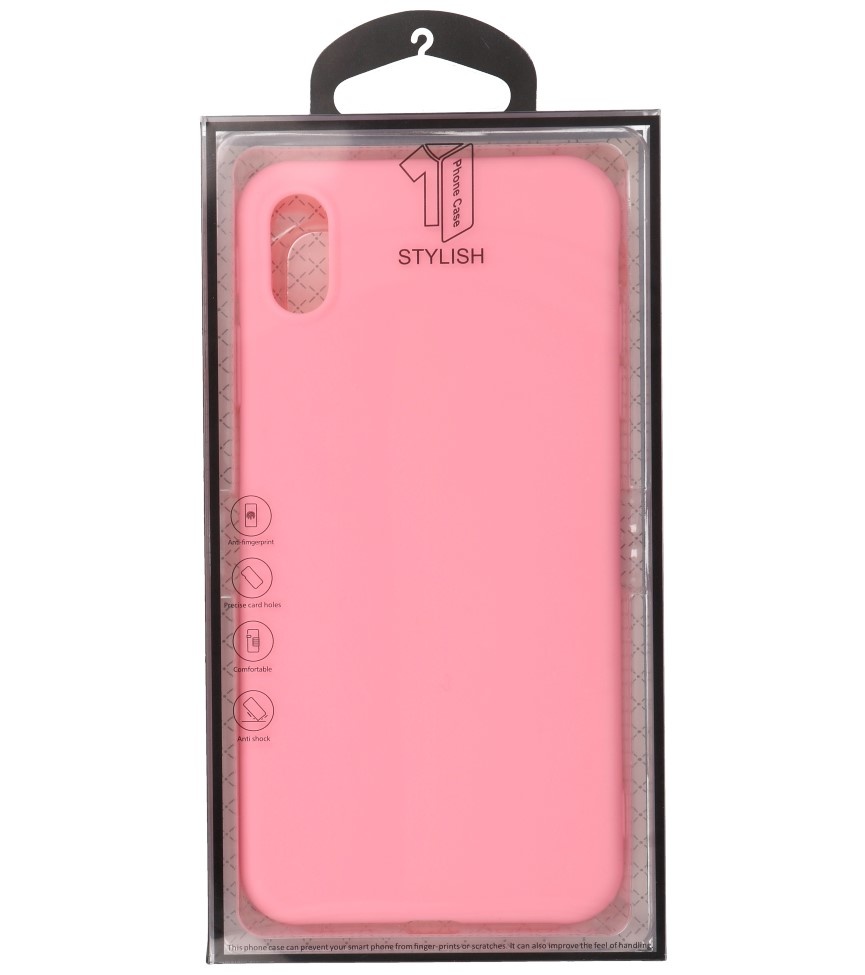 Premium Color TPU Hoesje voor iPhone Xs Max Roze