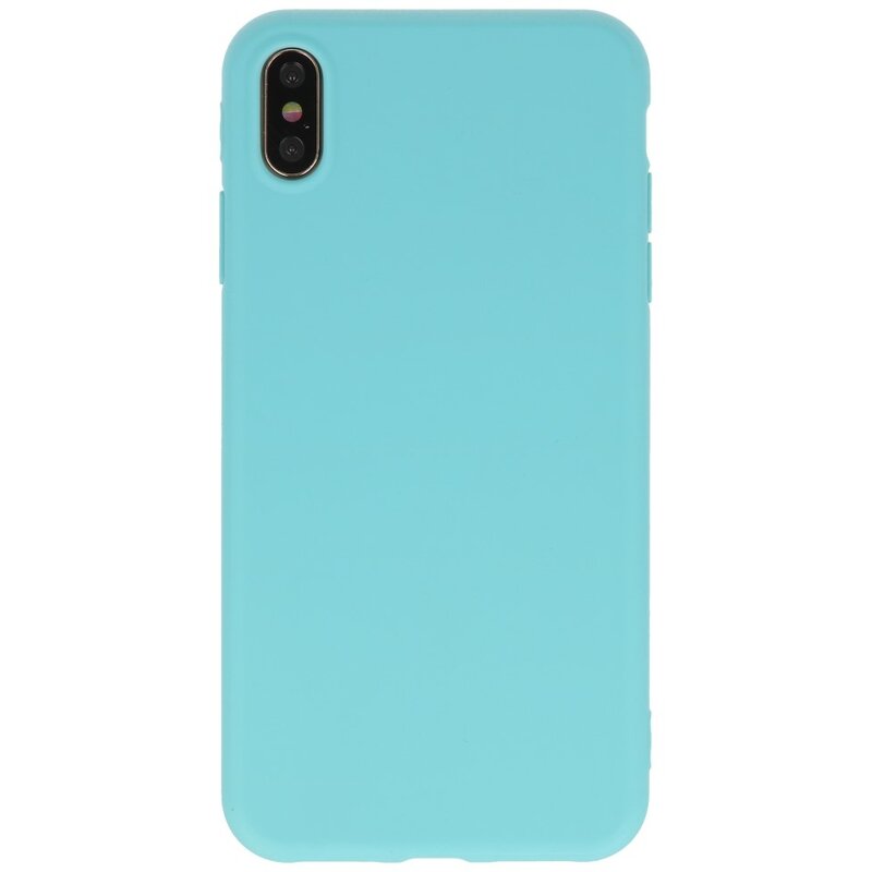 Premium farve TPU taske til iPhone Xs Max turkis