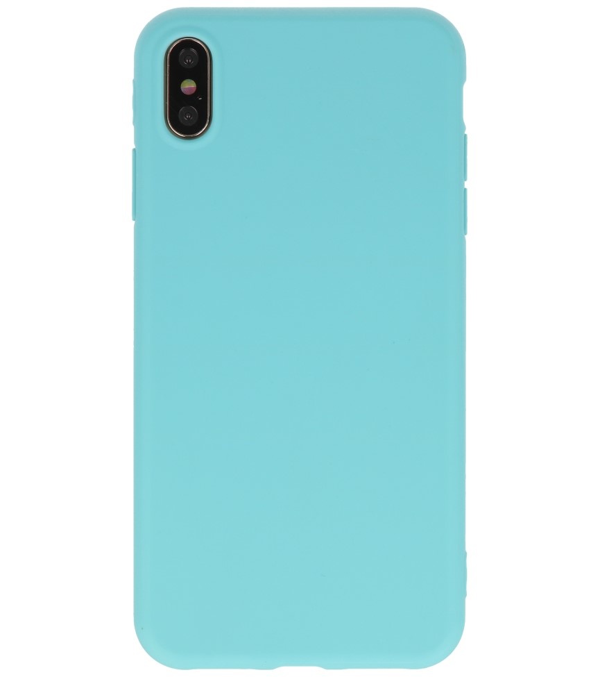 Premium Color TPU Case for iPhone Xs Max Turquoise