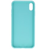 Premium farve TPU taske til iPhone Xs Max turkis