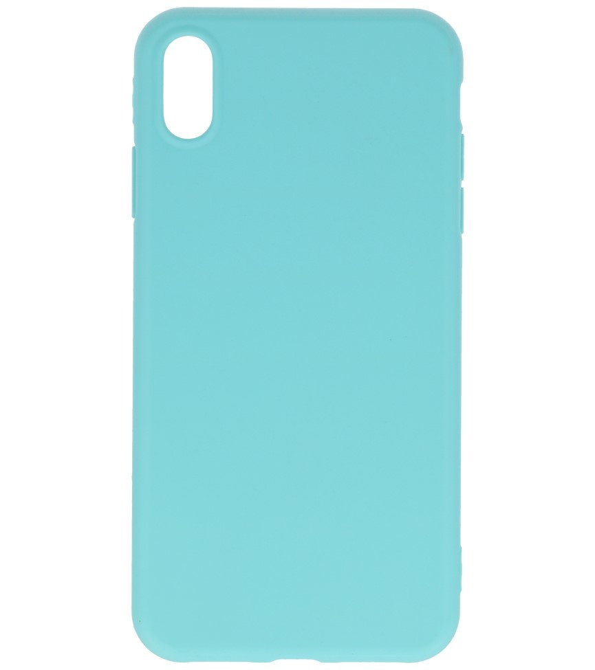 Premium Color TPU Case for iPhone Xs Max Turquoise