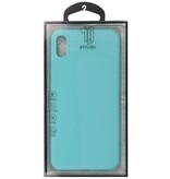 Premium farve TPU taske til iPhone Xs Max turkis