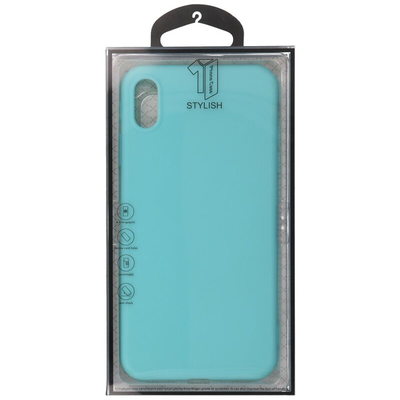 Premium farve TPU taske til iPhone Xs Max turkis