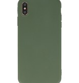 Premium Color TPU Hülle für iPhone Xs Max Dark Green