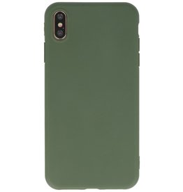 Carcasa de TPU de Color Premium para iPhone Xs Max Verde Oscuro