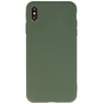 Carcasa de TPU de Color Premium para iPhone Xs Max Verde Oscuro