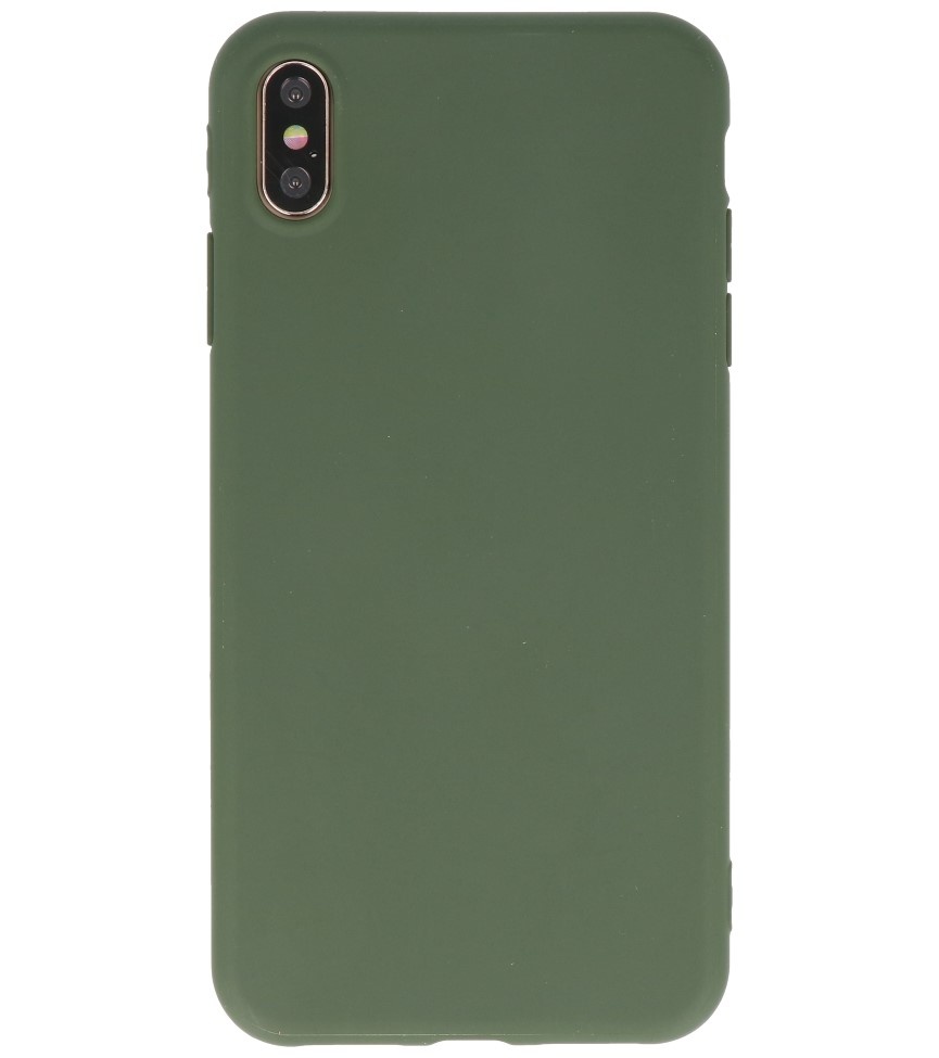 Premium Color TPU Case for iPhone Xs Max Dark Green