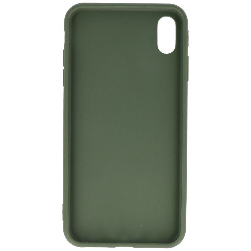 Coque TPU Premium Color pour iPhone Xs Max Vert Foncé