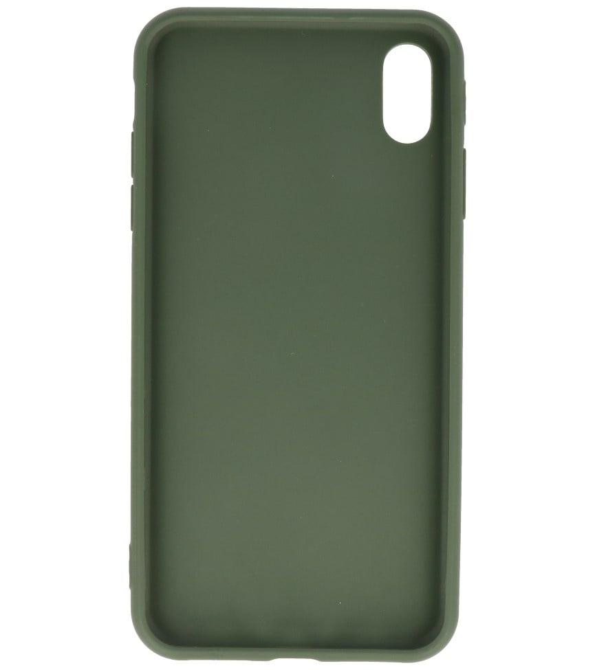 Coque TPU Premium Color pour iPhone Xs Max Vert Foncé