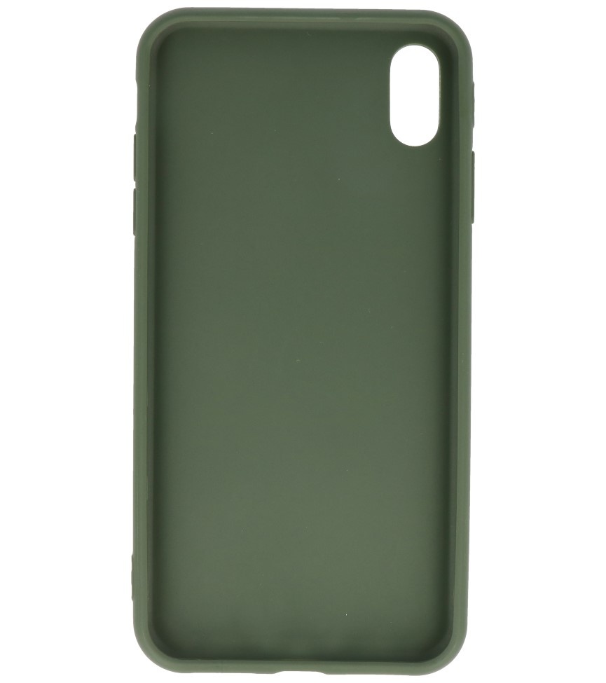 Custodia in TPU a colori premium per iPhone Xs Max verde scuro