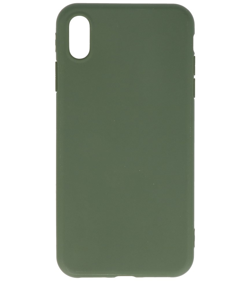 Premium Color TPU Hülle für iPhone Xs Max Dark Green