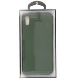 Premium farve TPU taske til iPhone Xs Max mørkegrøn