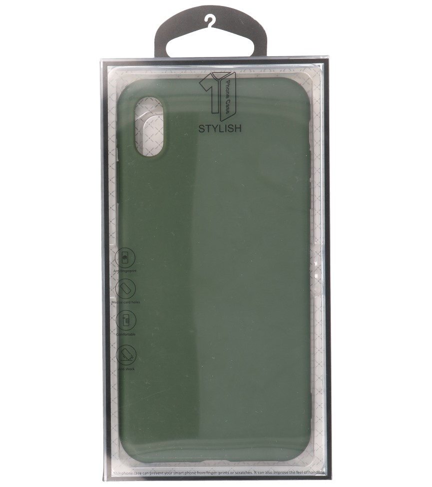 Premium Color TPU Hülle für iPhone Xs Max Dark Green