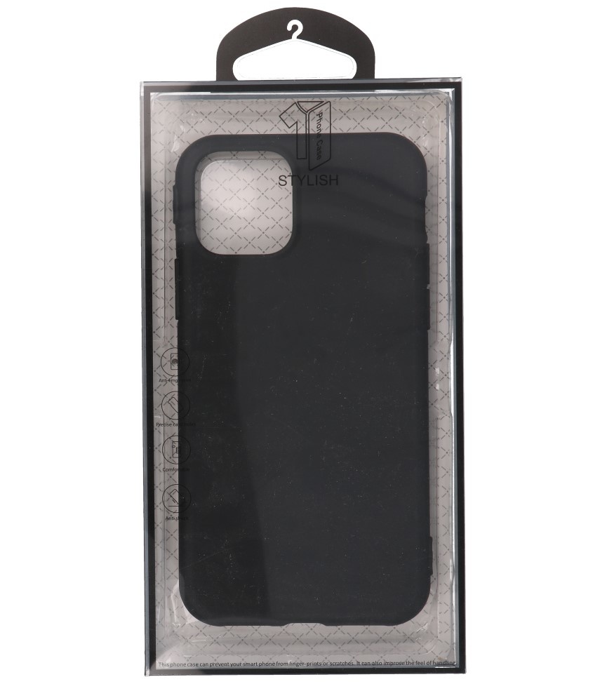 Premium farve TPU taske til iPhone 11 Pro Sort