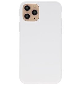 Premium Color TPU Hoesje voor iPhone 11 Pro Wit