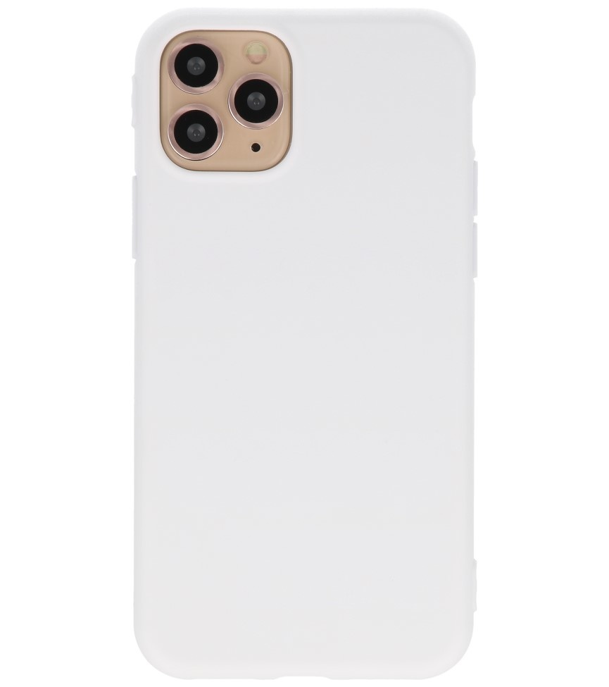 Premium Color TPU Hoesje voor iPhone 11 Pro Wit