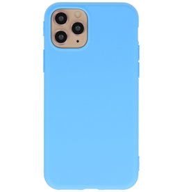 Funda de TPU de color premium para iPhone 11 Pro azul claro