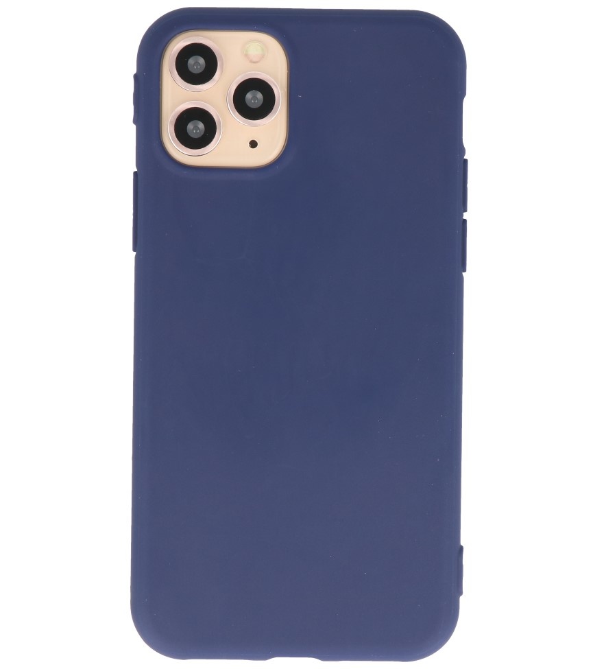 Premium Color TPU Hoesje voor iPhone 11 Pro Navy