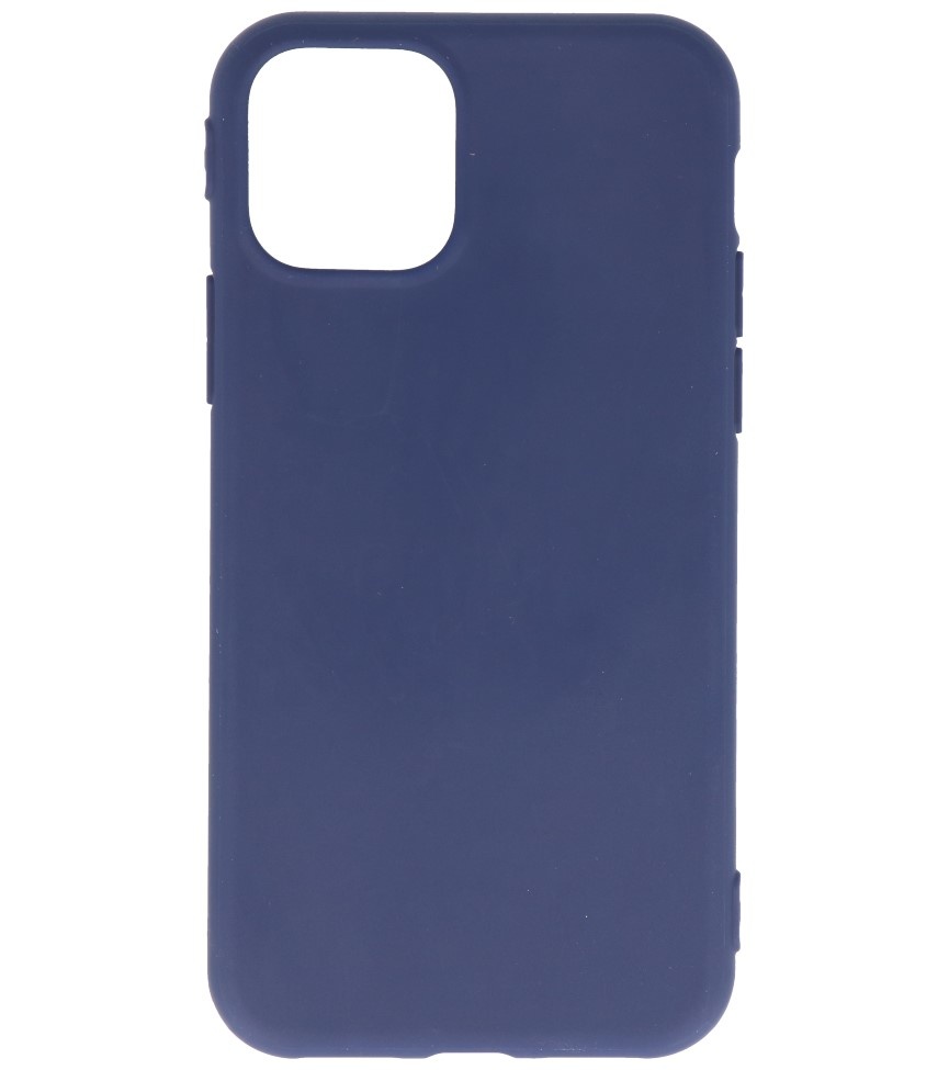 Premium farve TPU taske til iPhone 11 Pro Navy