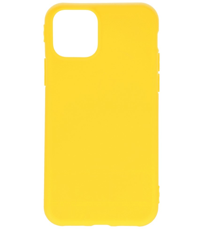 Premium Color TPU Hoesje voor iPhone 11 Pro Geel