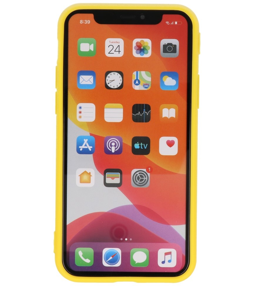 Premium Color TPU Hoesje voor iPhone 11 Pro Geel