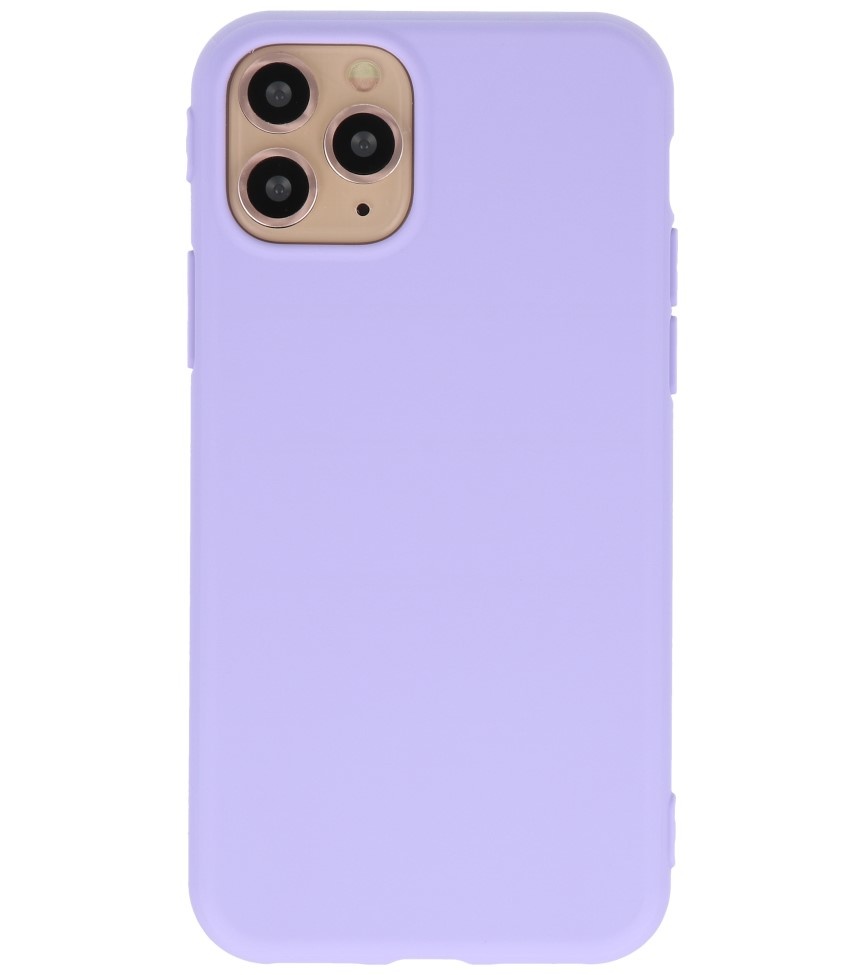 Premium Color TPU Hoesje voor iPhone 11 Pro Paars