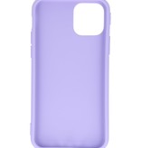 Premium farve TPU taske til iPhone 11 Pro lilla